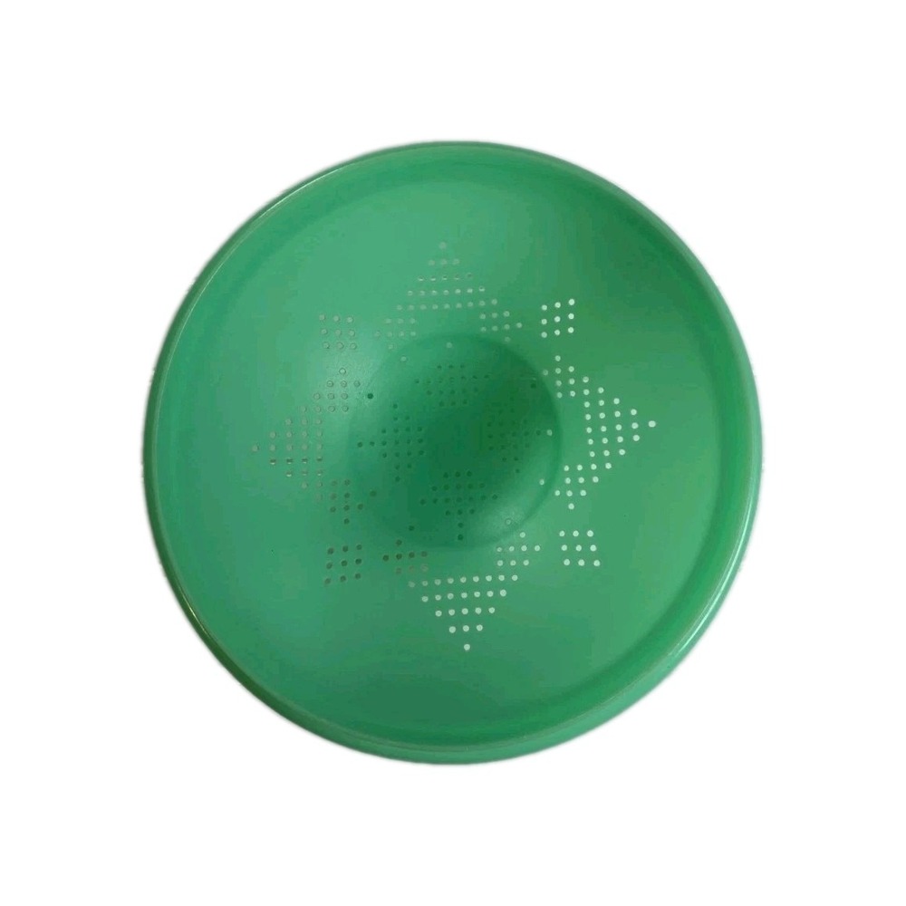 Vintage Tupperware Colander Strainer Jadeite Green Star Footed Bowl‎ USA 339